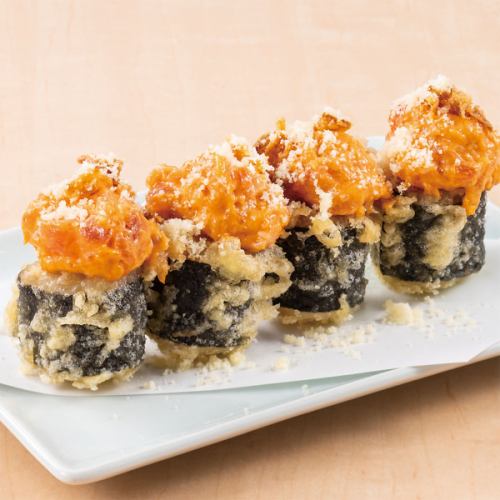 クリームチーズの揚げ細巻き 旨辛ねぎまぐろ