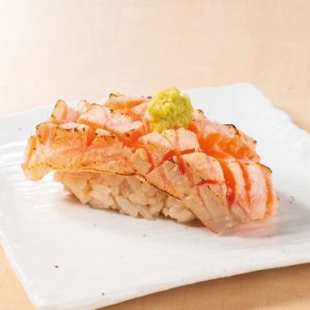 【厚切り】生サーモンの”悶絶”塩炙り