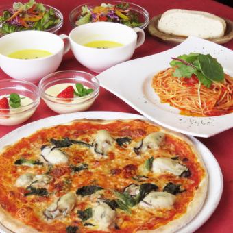 Total of 9 dishes for 3,800 yen ◎Recommended dishes that include authentic pasta and pizza