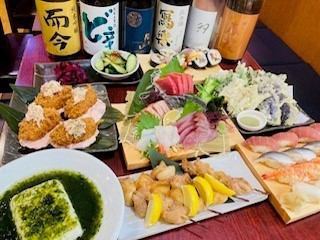 【迎送会】鲜鱼直送+正宗握寿司套餐4,400日元（含税）+2.5小时无限畅饮！