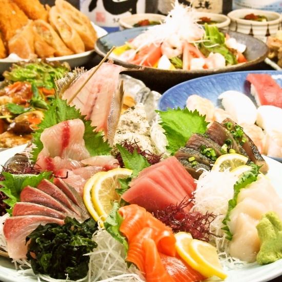 刺し盛りや寿司など味も価格にも納得！歓送迎会にオススメです！
