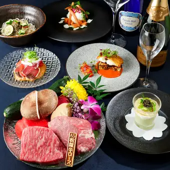 【Lunch】《絢aya》松阪牛ロース・フィレの食べ比べ,旬魚,けんけん鰹,前菜など全7品◇18,800円