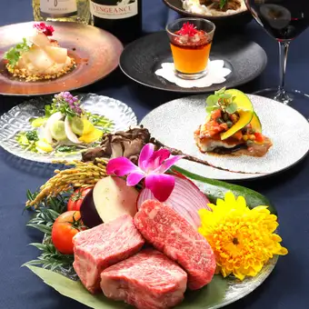 【Lunch｜華】和牛リブロースステーキ 全7品　8,800円