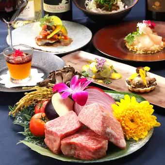 【Lunch｜凛】和牛ロース・フィレ食べ比べ　全7品　11,000円