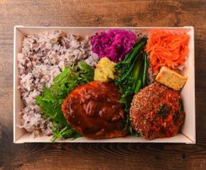 あめいろハンバーグ＆湊（みなと）メンチカツ弁当