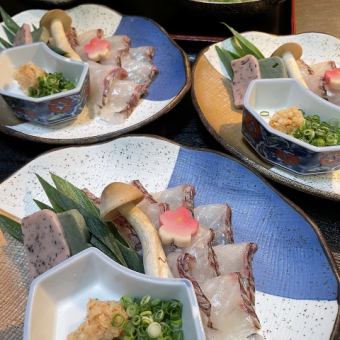 점심 한정 【게이 삼매 미젠】 도미 샤브샤브 냄비가있는 점심의 가이세키 요리!