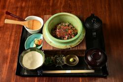 Premium beef tongue in a clay pot