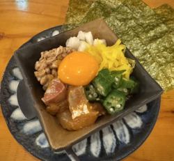 鮮魚のばくだん　※納豆料理