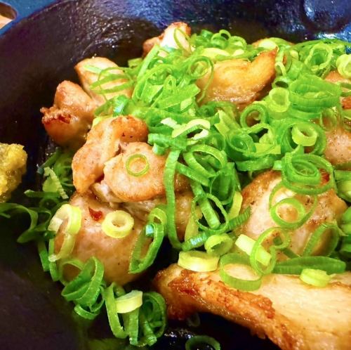 若鳥のネギ塩焼き　柚子胡椒