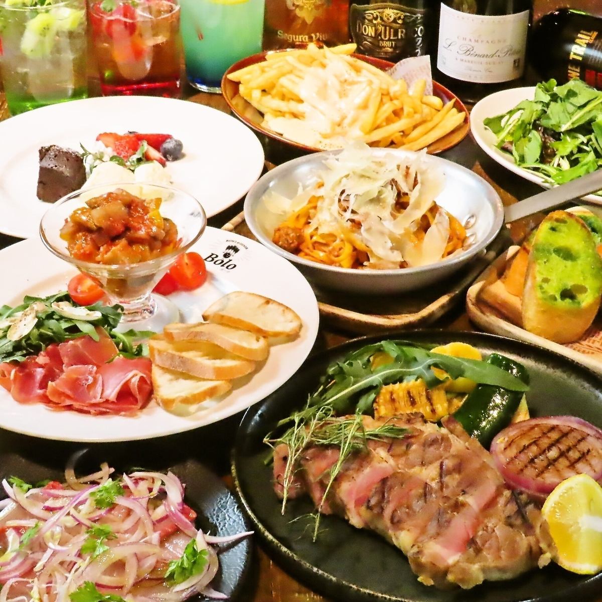 食べ飲み放題ゆったり時間無制限コース4400円（税込）あります♪