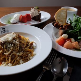 【カジュアルランチコース】前菜・パスタ・ミニドルチェ★ドリンク付き