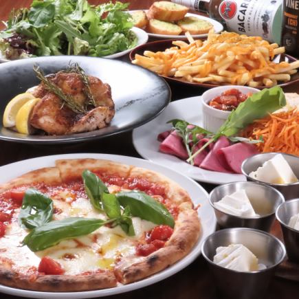 [Summer only / A cool and all-weather beer hall] 7 dishes + 2 hours of all-you-can-drink with over 100 varieties (sparkling wine included)