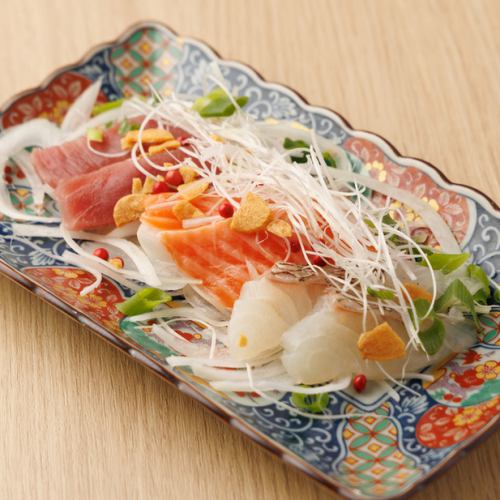 三種鮮魚のカルパッチョ