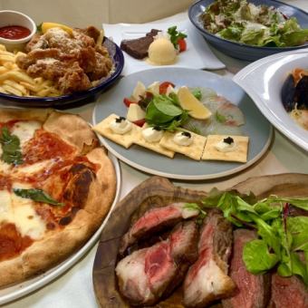 [When in doubt, check this out★ All-you-can-drink included] Enjoy the popular Tokachi charcoal-grilled sirloin steak and margherita! Course