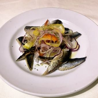 Roasted sardine lemon marinade