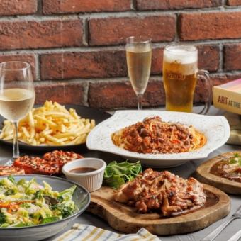 90分飲み放題♪鮮魚のカルパッチョ、若鶏もも肉のグリル等【歓送迎会コース】全8品4000円(税込)