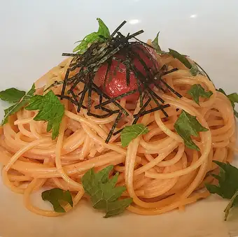 和風明太子バターのスパゲッティ