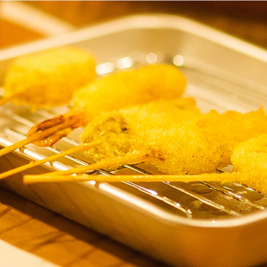 Crispy fried, delicious kushikatsu ★