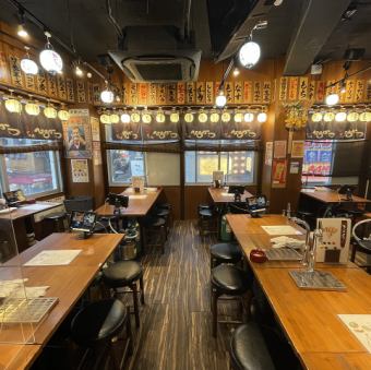 The inside of the store is spacious and accommodates various banquets from small to large ♪