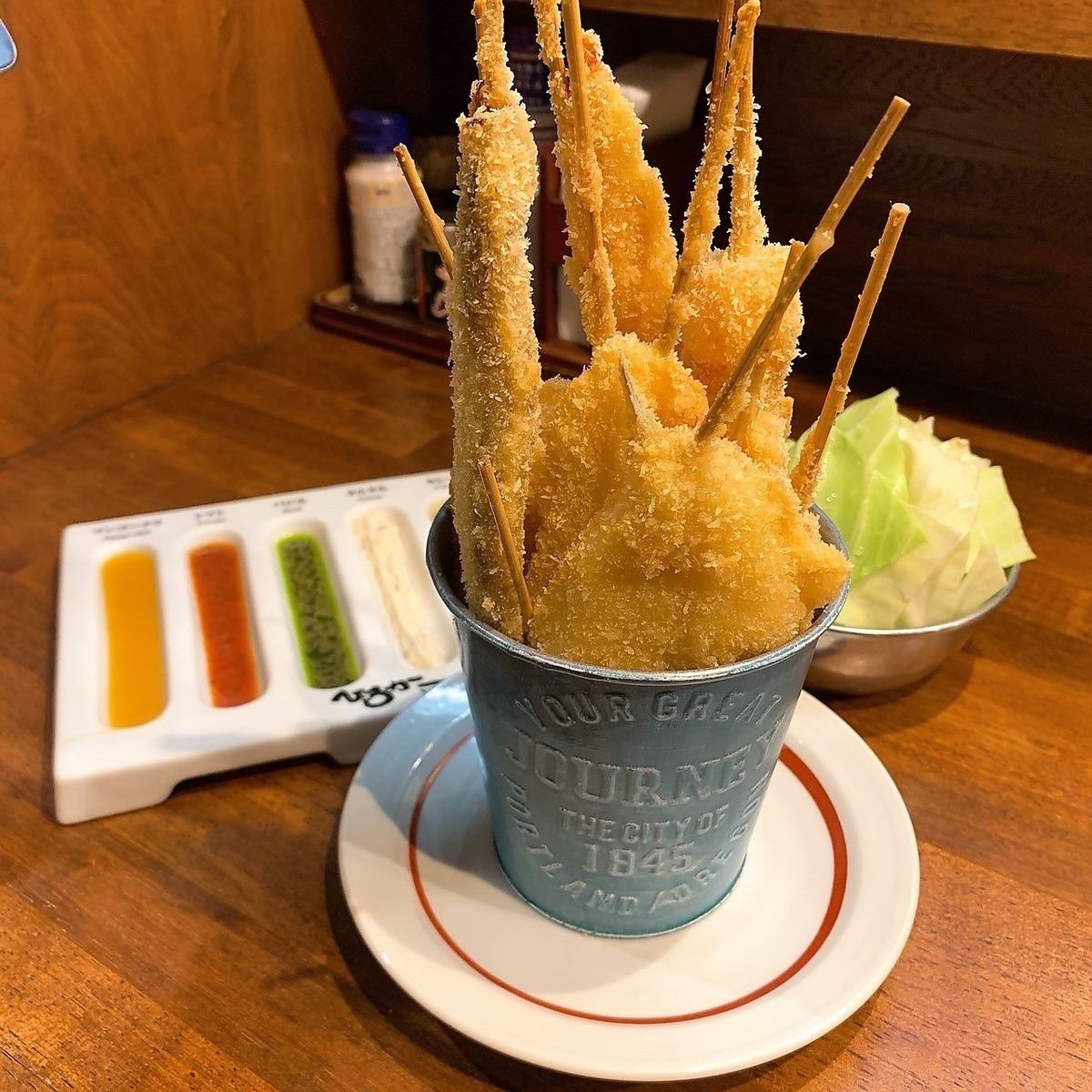 It's open ♪ Ueno Station Sugutsu! Kushikatsu with carefully selected ingredients 109 yen (tax included) ~ ◆ All-you-can-drink at a great price