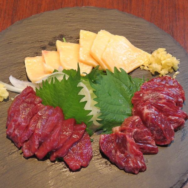 Assortment of 3 Kinds of Horsemeat Sashimi