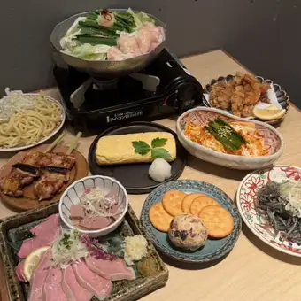 【特選コースもつ鍋付き】6000円　9品（2時間飲み放題付※90分L.o）