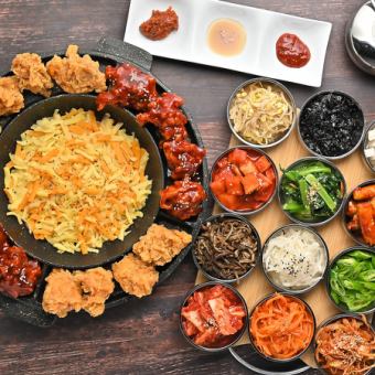【生ビール＆チャミスルも飲み放題】UFOチキン+22品韓国料理バイキング+120分飲み放題【3850円】