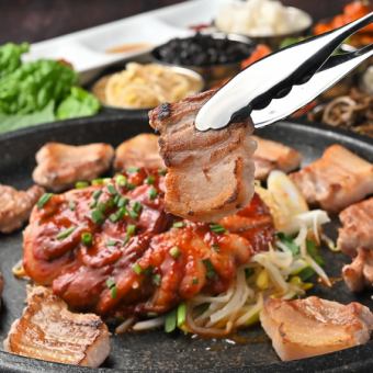 【生ビール＆チャミスル飲み放題】チュクミサムギョプサル+バイキング+120分飲み放題【4000円】