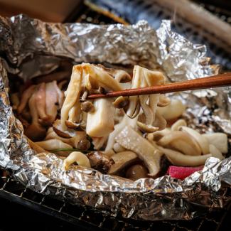 キノコのガーリックバター焼き