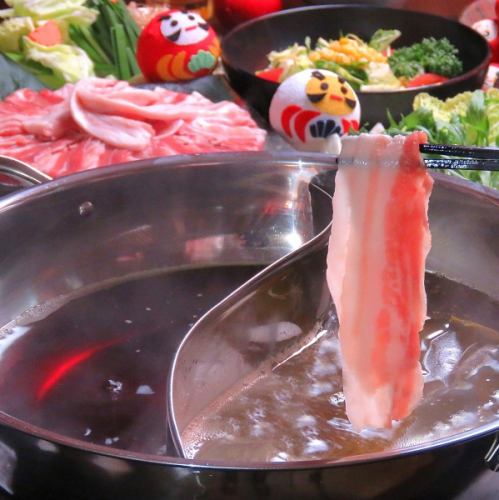 All-you-can-eat pork shabu-shabu + side menu course! 120 minutes/3000 yen (tax included)
