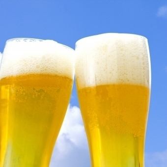 吐司啤酒1杯1,800日圓/朝日超級乾無限暢飲2,500日圓