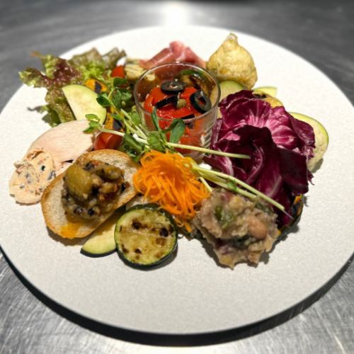 Colorful lunch appetizers