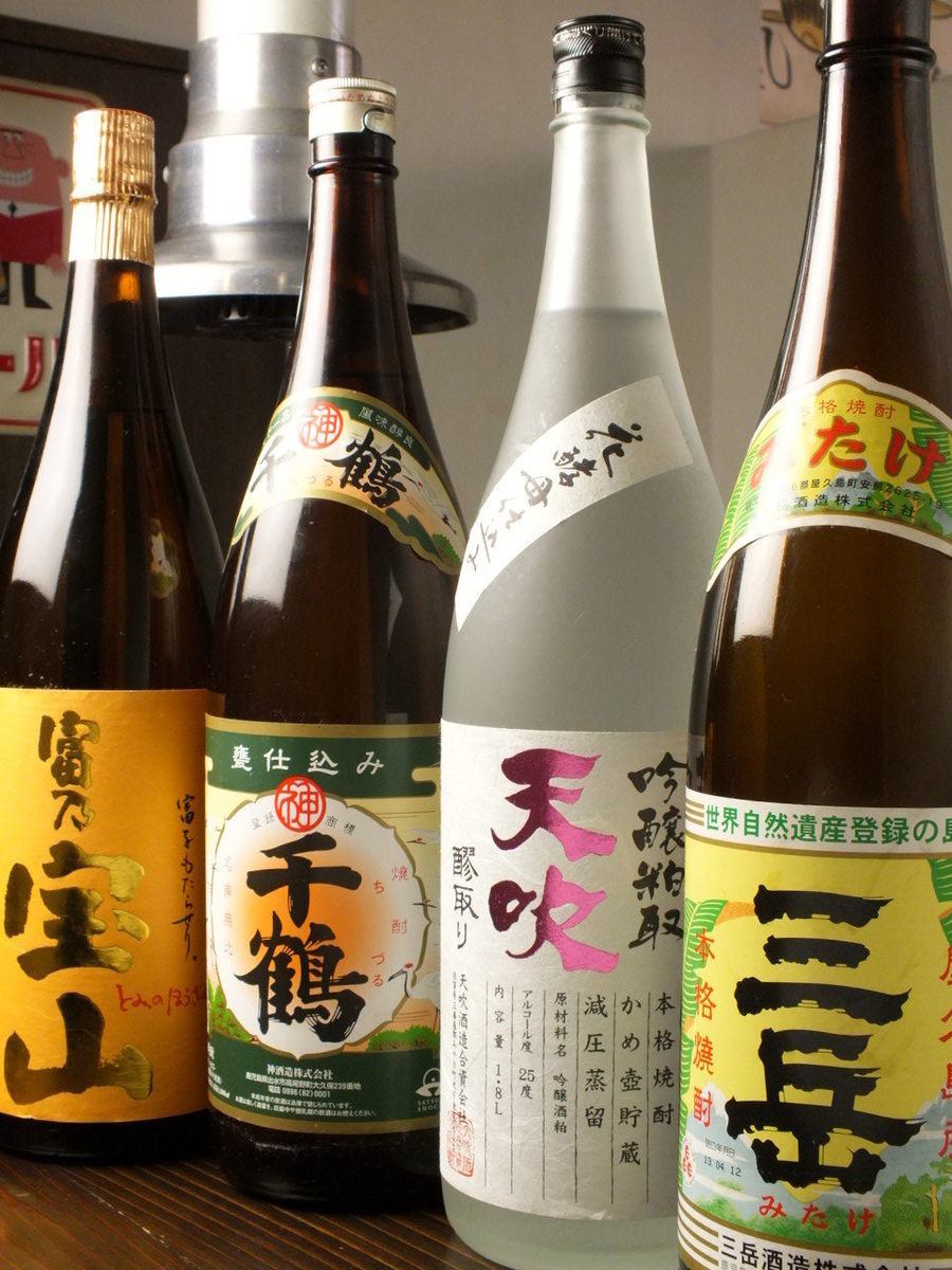 A wide range of proud sake prepared by the store manager who is qualified as a shochu advisor!