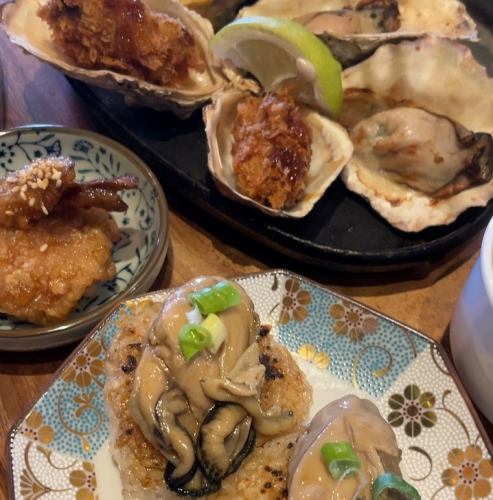 Colorful oyster set meal