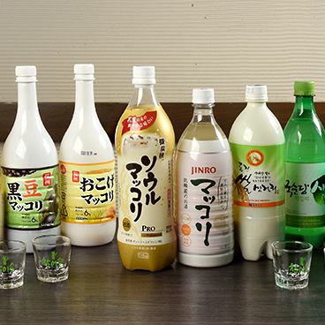 韓国を代表するお酒マッコリも豊富にご用意！