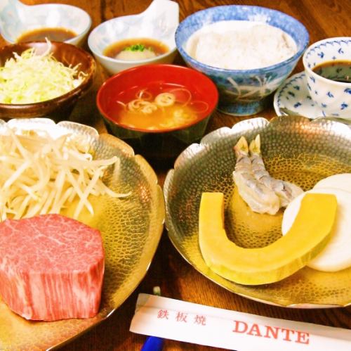 Bコース 《エビ焼/野菜焼/ヒレステーキ(120ｇ)》