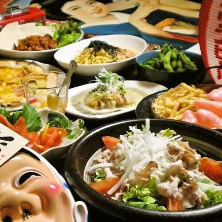 [Classic and easy] 4,000 yen course ☆ Includes 3 hours of all-you-can-drink! 7 dishes in total (Only 2 hours on Fridays and during peak seasons))