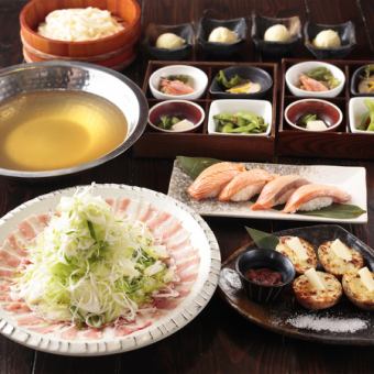 【北の大地を味わう】道産じゃがバターと炙り寿司も『大地コース』5,000円（120分飲み放題付き）