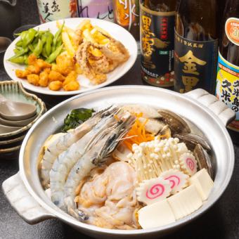【120分飲み放題＆食べ放題】横綱ちゃんこクラス！揚物盛り付き！ちゃんこ鍋セット4950円(税込)