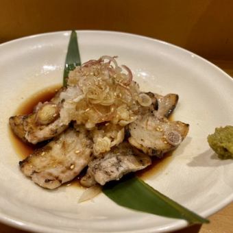 Grilled pork belly with grated ponzu sauce