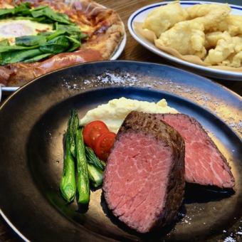 ちょっと贅沢したい　エイト自家製ローストビーフ付き全8種プレミアムコース　