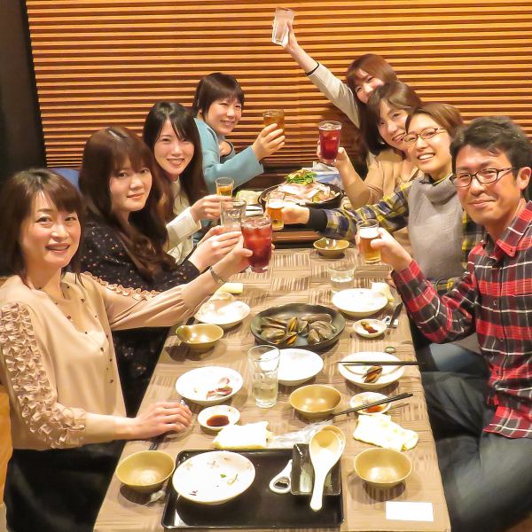 "Kasu-udon is not just udon! You can also have a party!" Recommended for the coming season ◎ The large banquet course of Kasu-udon, which is perfect for welcome parties and farewell parties, includes 180 minutes of all-you-can-drink for 4,500 yen per person! All-you-can-eat udon and soba