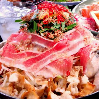 [120 minutes all-you-can-drink included] Course with kasu nabe and sashimi 4,000 yen