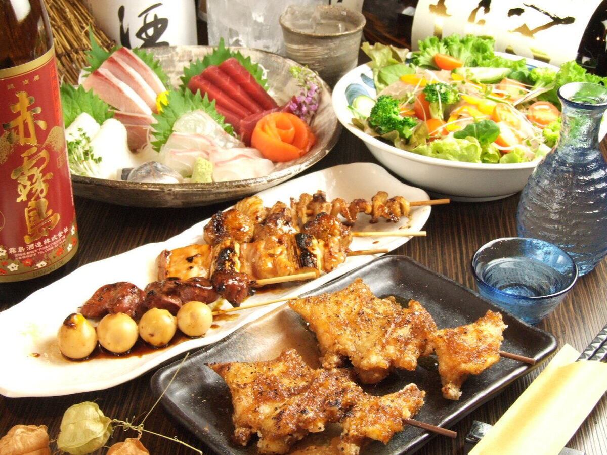 高級備長炭を使ったこだわりの岩手産岩井鶏串焼きがゆっくり食べられるお店★