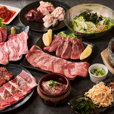 【120分飲み放題付】人気壺漬けハラミ、厚切り霜降り牛タン、カルビ！黒毛和牛付◆6000円(税込)