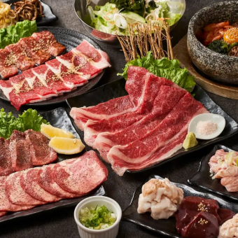 【120分飲み放題付】当店お薦めのカルビなど、人気の部位が楽しめる！黒毛和牛付◆5000円(税込)