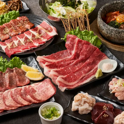 【120分飲み放題付】当店お薦めのカルビなど、人気の部位が楽しめる!黒毛和牛付◆5000円(税込)