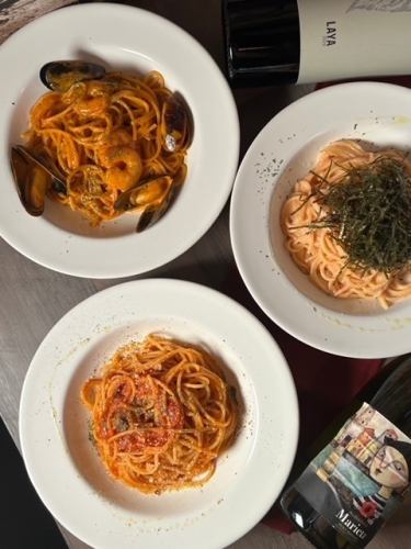パスタ、アヒージョ、パエリアなど【約50種以上のお料理】をご準備♪