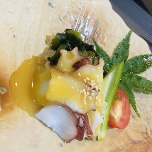 北海道章鱼配赫贝苏醋味噌