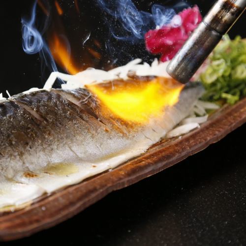 Tsurube's specialty, fire shime mackerel
